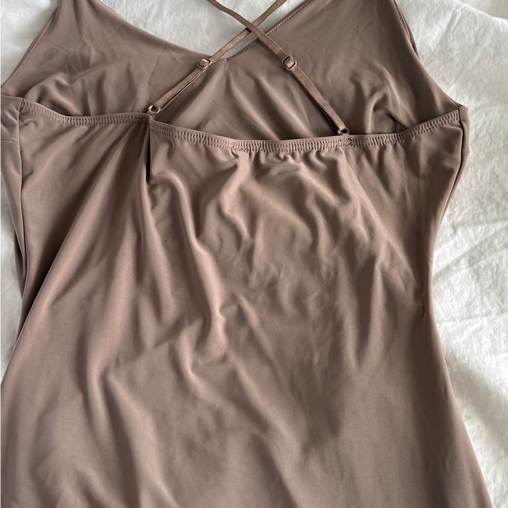 Tan Ruched Dress - Picture 4 of 4